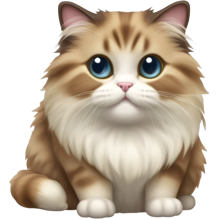 Munchkin fluffy cat emoji