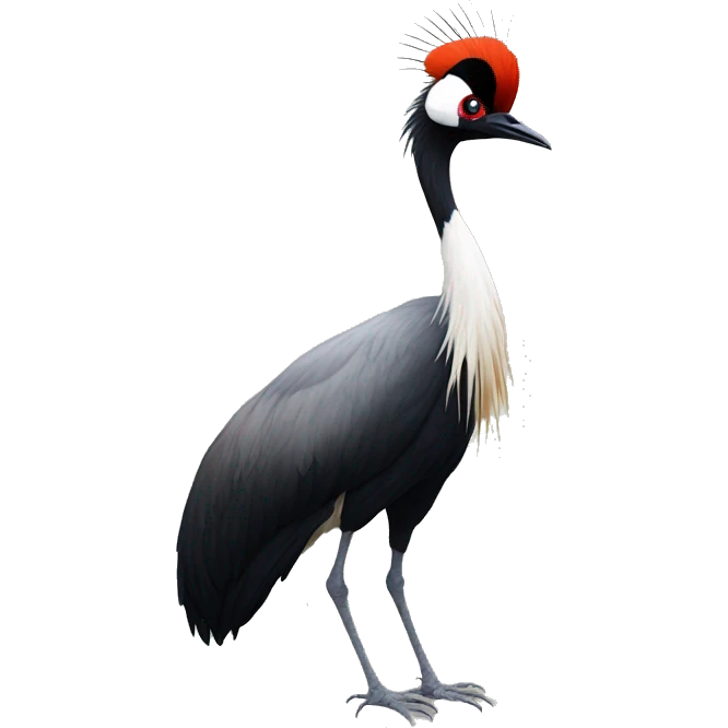 Black crowned crane emoji