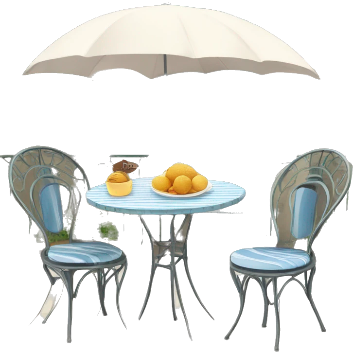 Terrasse Parisienne (deux chaise et une table sans parasol) emoji