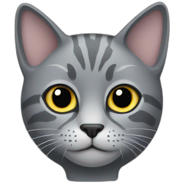 Grey cat face emoji