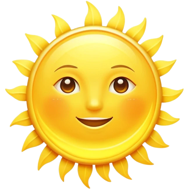 simple sun without face, just a yellow circle with rays emoji