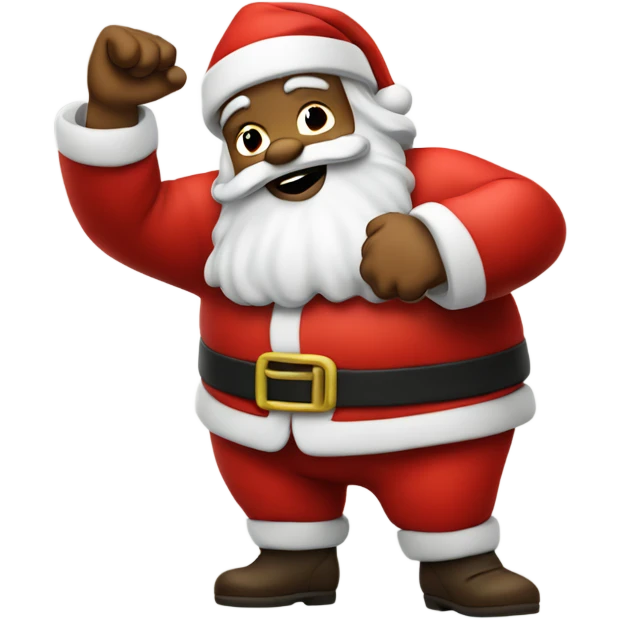 Santa clause dabbing emoji