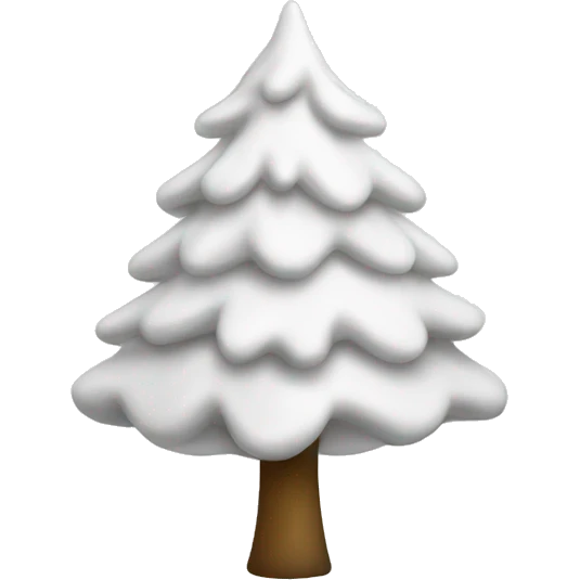 Christmas white tree emoji