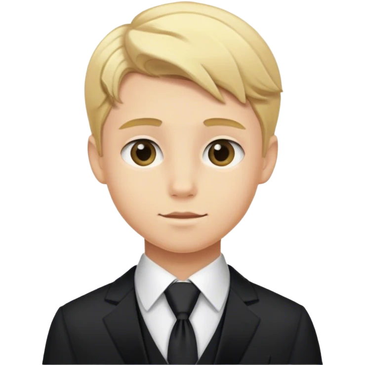 blonde boy in formal attire emoji