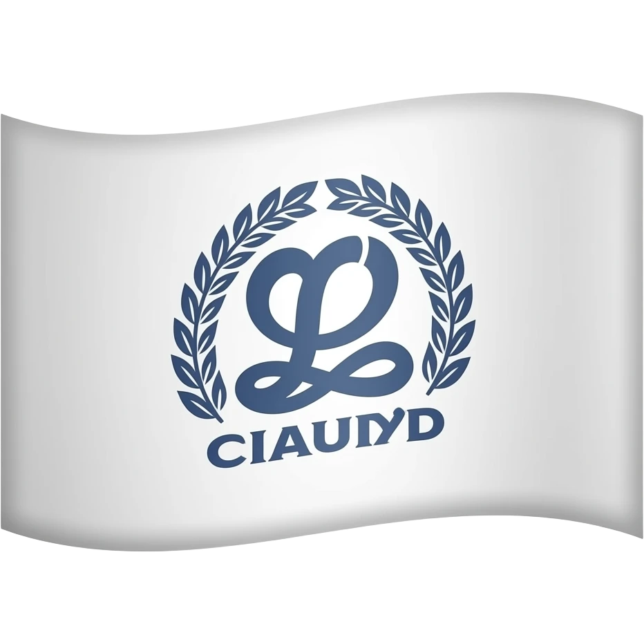 white flag with claude logo emoji