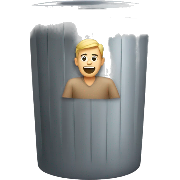man in trashcan emoji