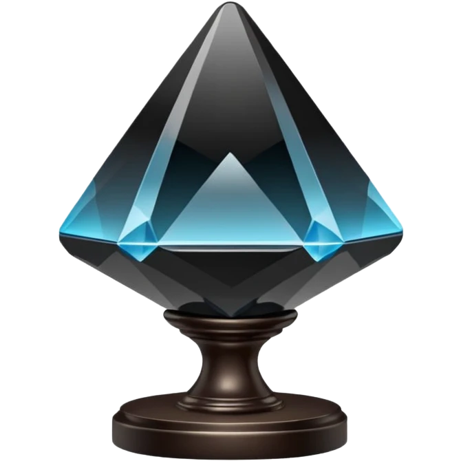 Magic morion mineral crystal On the stand emoji