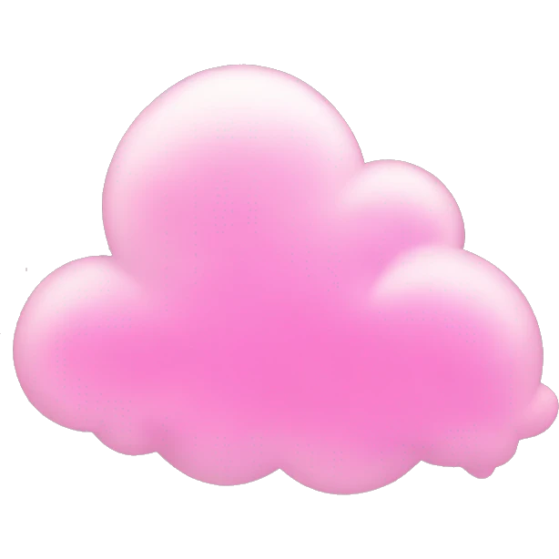 Pink clouds with stars emoji