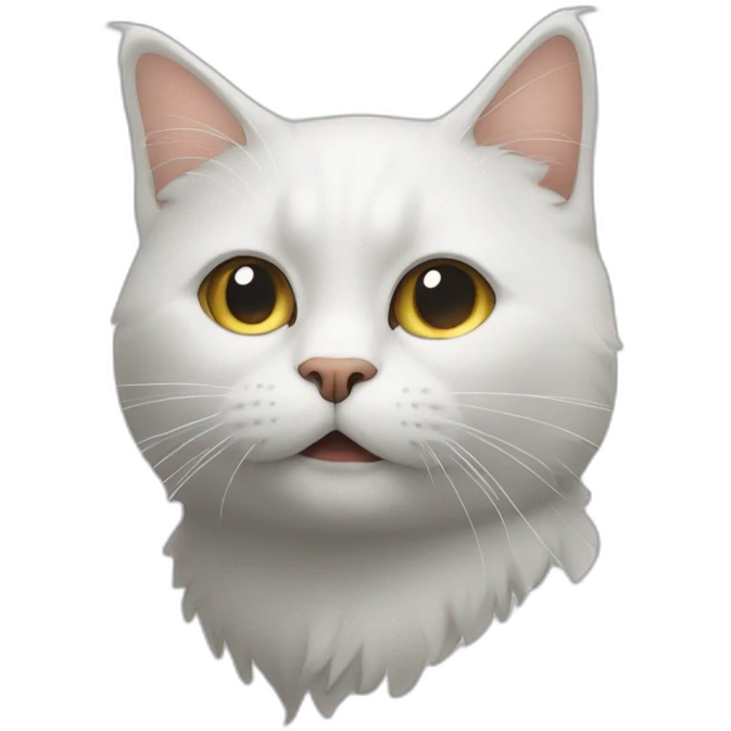 Un chat sur un chein emoji