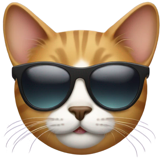 Cat with sunglasses emoji