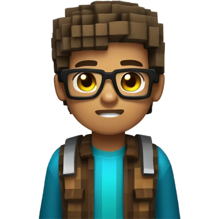Minecraft kid with glasses and greasy hair emoji