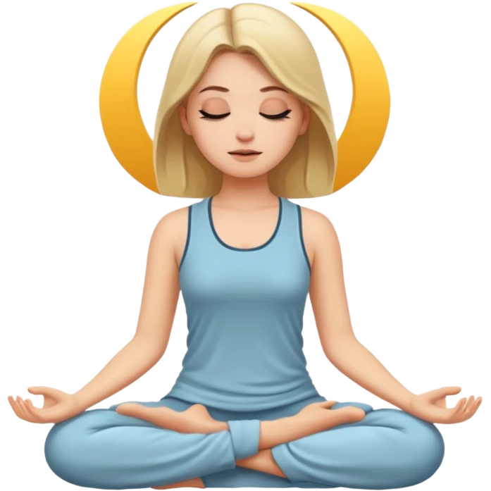 White girl  meditating emoji