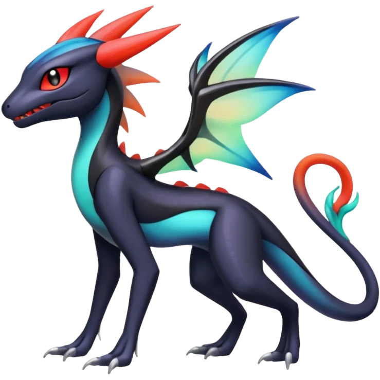 Colorful Translucent Tricky Hot Handsome Meloetta-Salandit-Nargacuga-Pokémon-Fakémon-fusion-hybrid-creature emoji