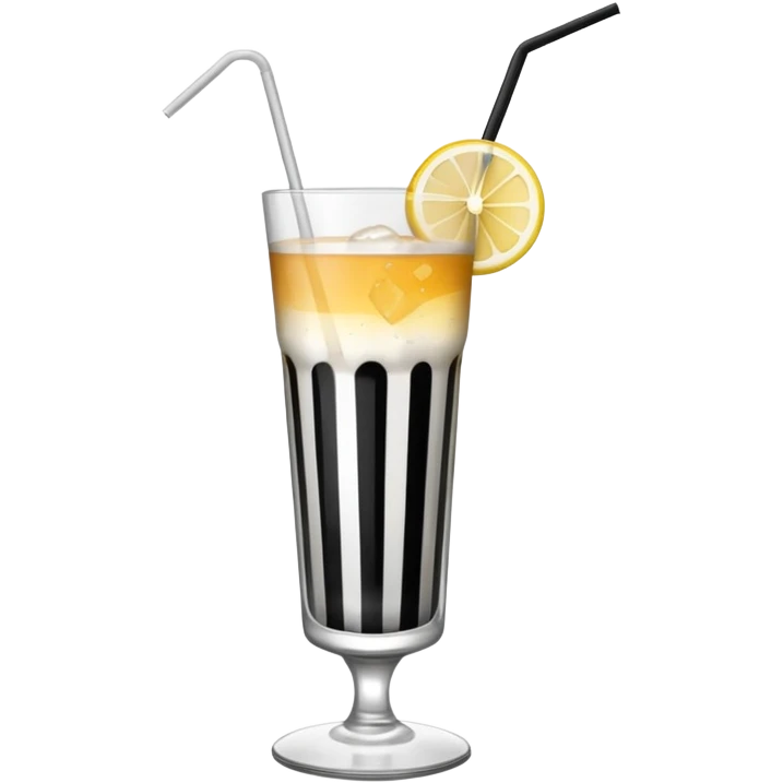 black white cocktail emoji
