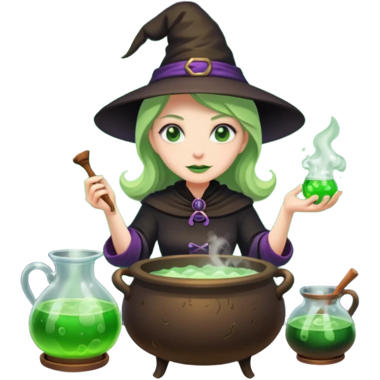 green witch cooking potion emoji