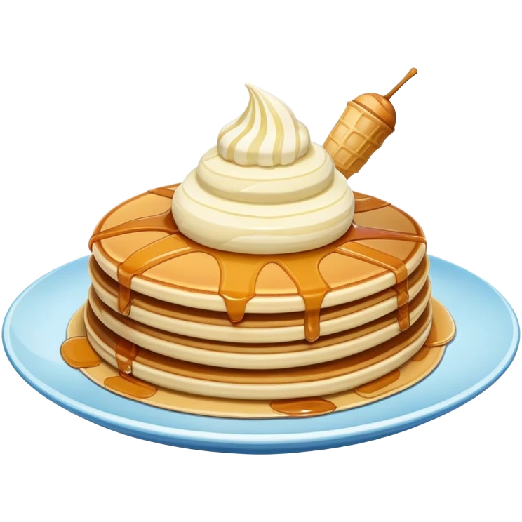 Pancake with ice cream  emoji