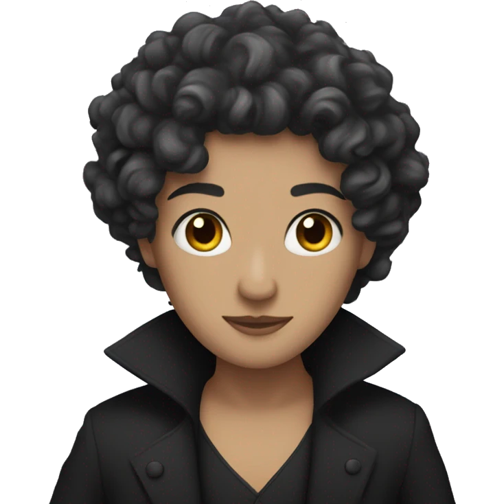 bellatix lestrange with dark curly hair emoji