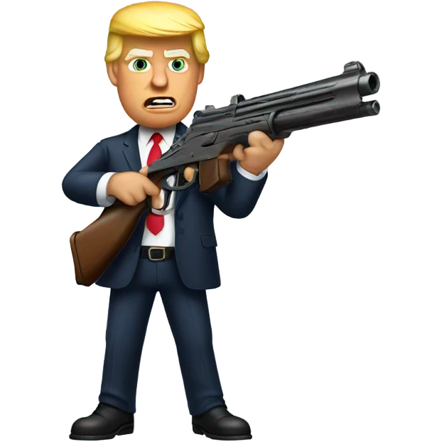 Donald trump with gun emoji