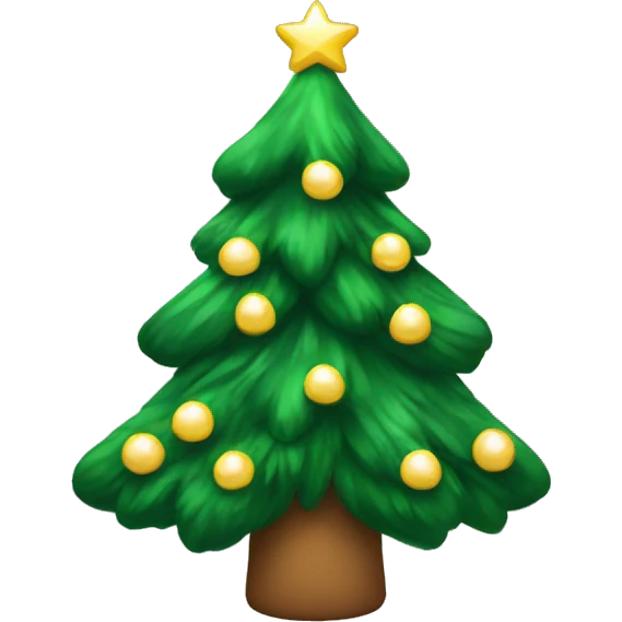 Christmas tree with little white bows emoji