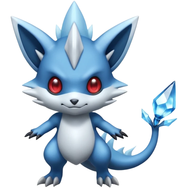 Elemental dark dusky mechanical frosty fairy-like fantasy epic rare Glalie-Sneasel-Togetic-Pokémon-Fakémon-hybrid-creature emoji