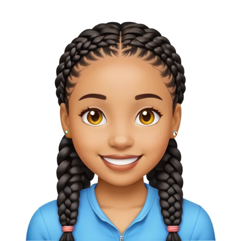 light skinned black girl with braids emojis  emoji