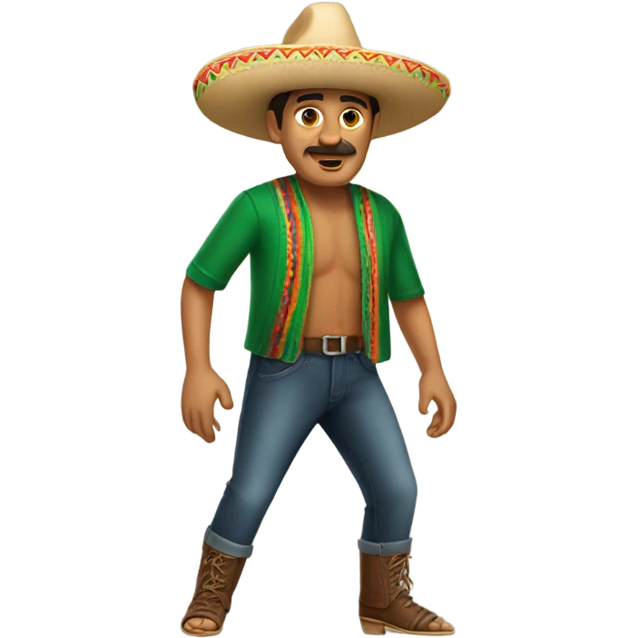 Mexican man with 4 legs  emoji