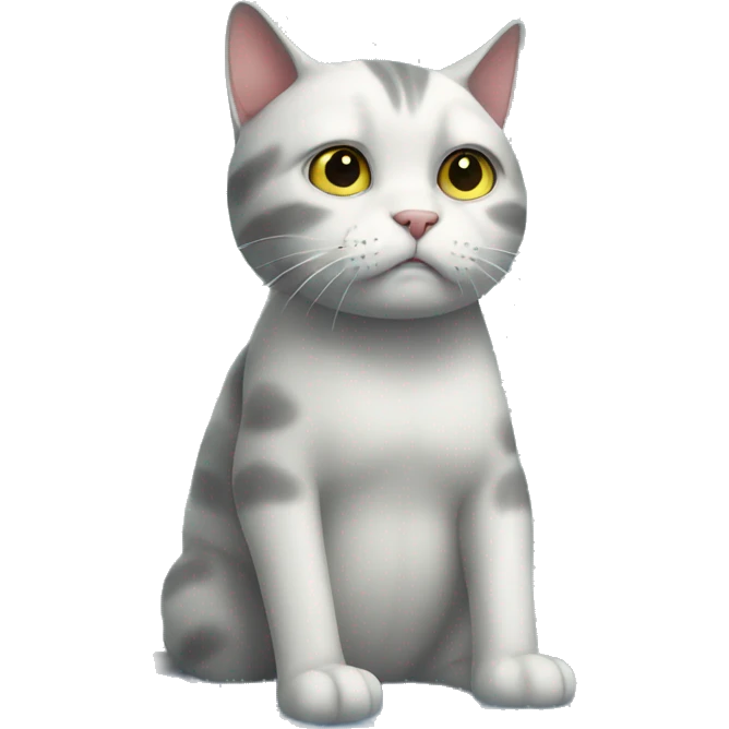 Sad cat in the shower emoji