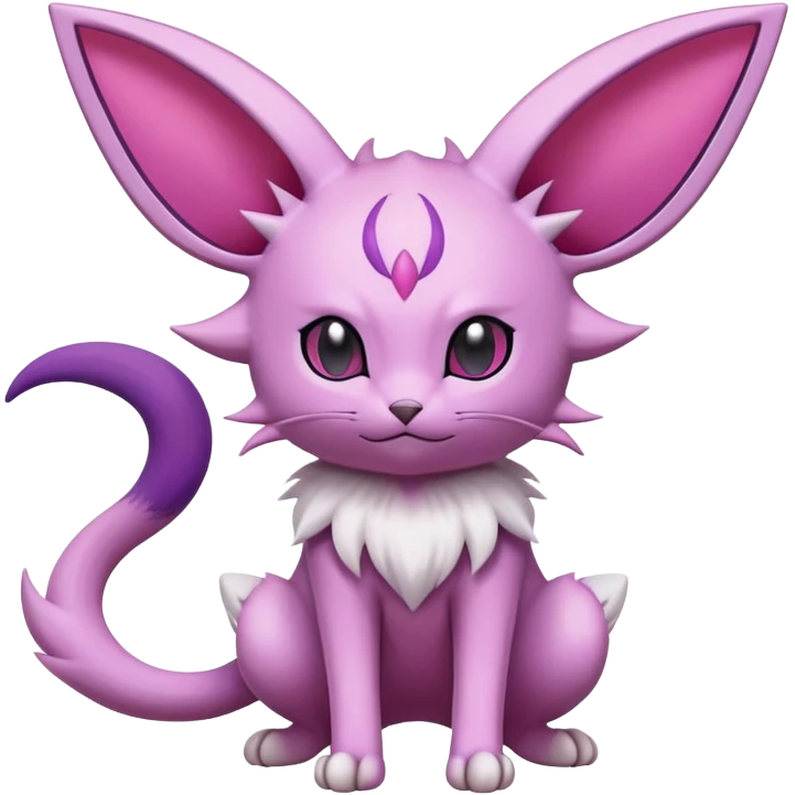 Purugly-Espeon-Skitty-Pokémon-Fakémon-hybrid-creature (full body) emoji