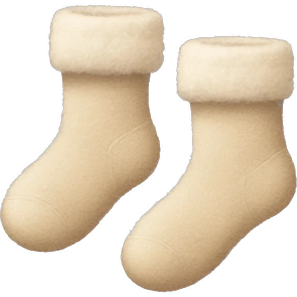 Beige fluffy socks emoji