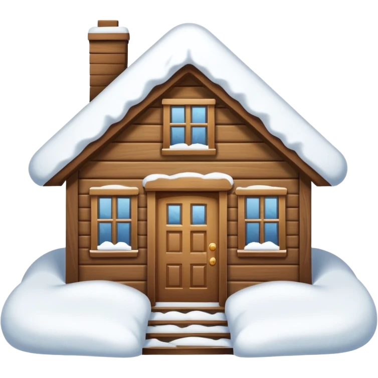 i want a house fully covered with heavy snow, not able to get out emoji. even not able to open door conditio emoji
