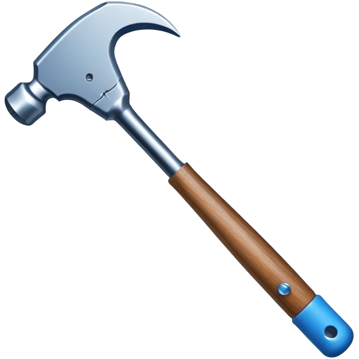 awl with blue handless emoji