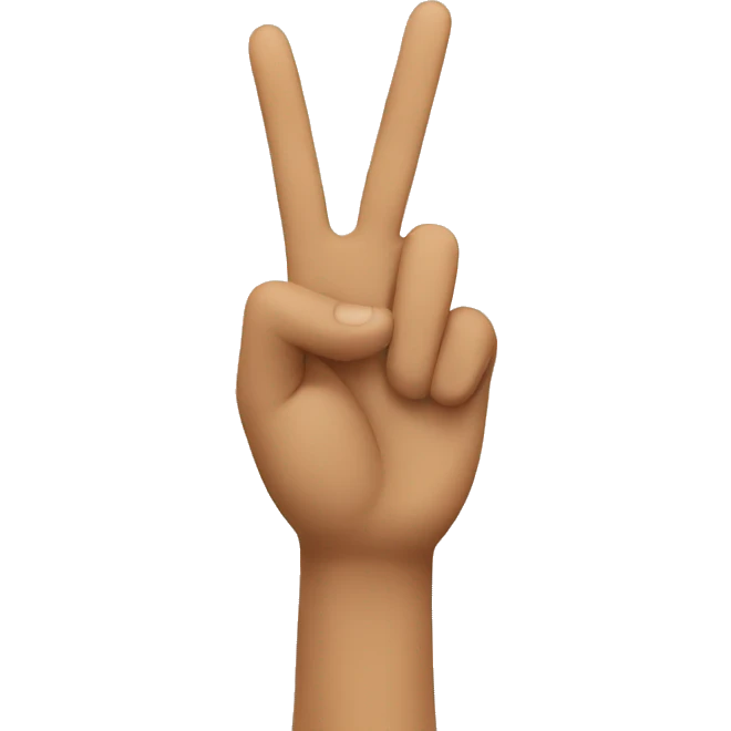 Peace sign with thumb extended emoji
