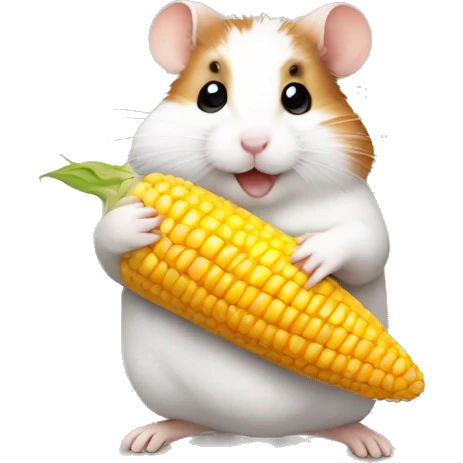 Hamster holding corn emoji