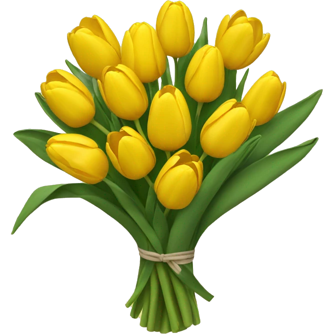 Yellow tulips bouquet  emoji