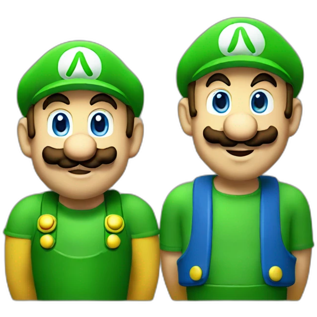 Mario with Luigi emoji