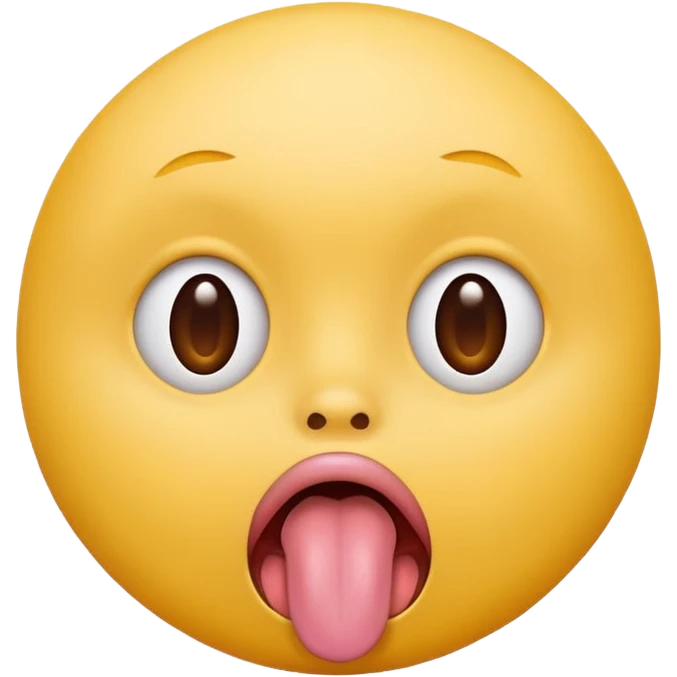 Doing the tongue out trend with the circle head one the normal yellow head emoji
