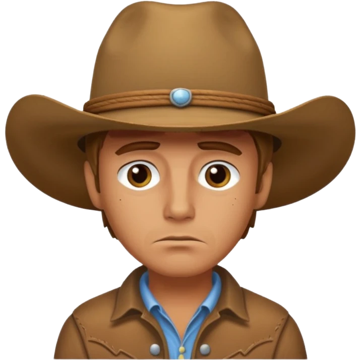 Sad cowboy  emoji
