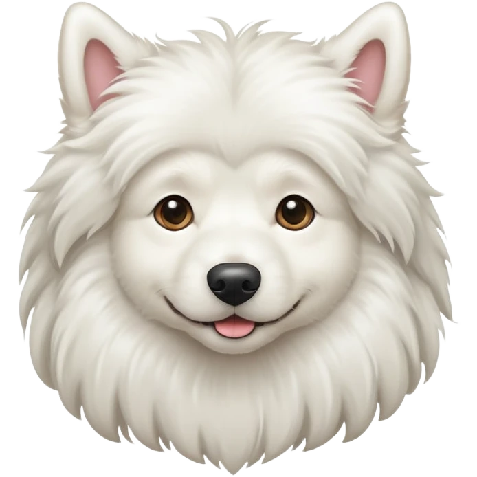 White long-haired dog emoji