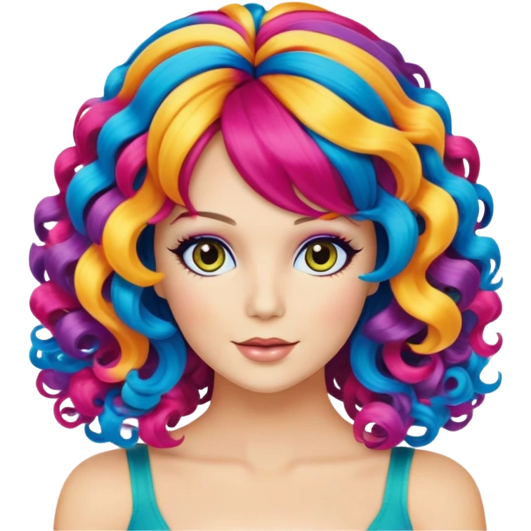 colorful and playful wig emoji