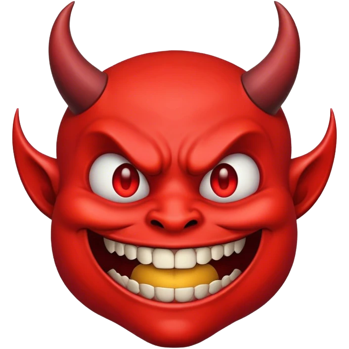 devil with evil smile emoji