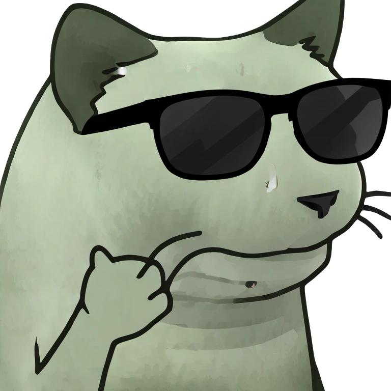 Cat with sunglasses emoji