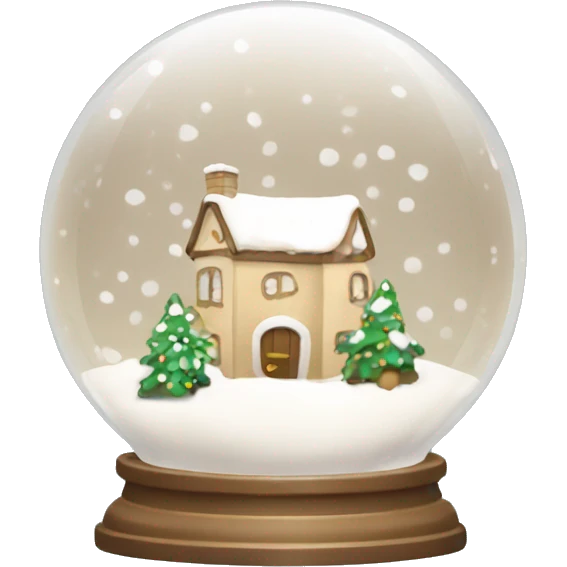 Beige snowy snow globe emoji