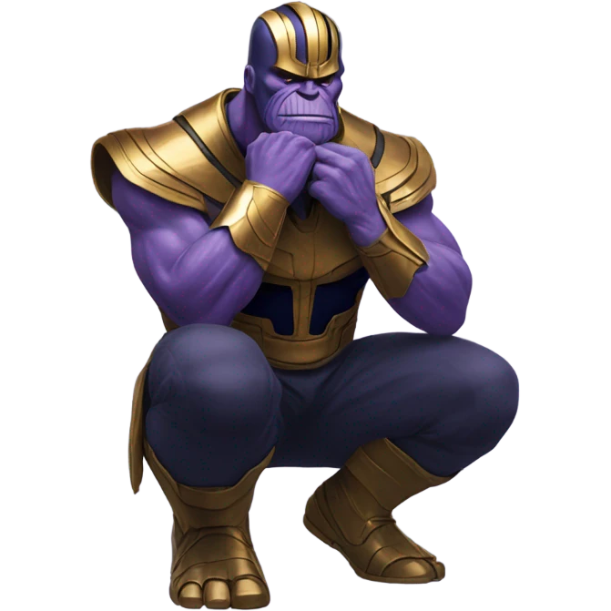 Thanos on his hands and knees emoji