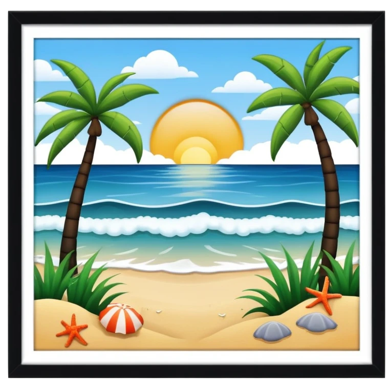 Seashore emoji