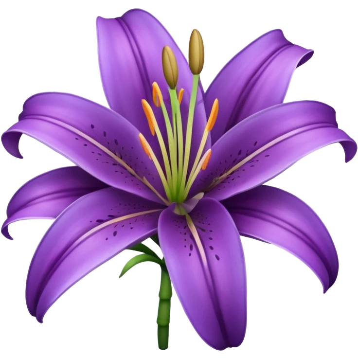 purple lily flower emoji