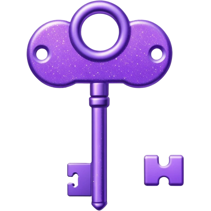 glitter purple key emoji