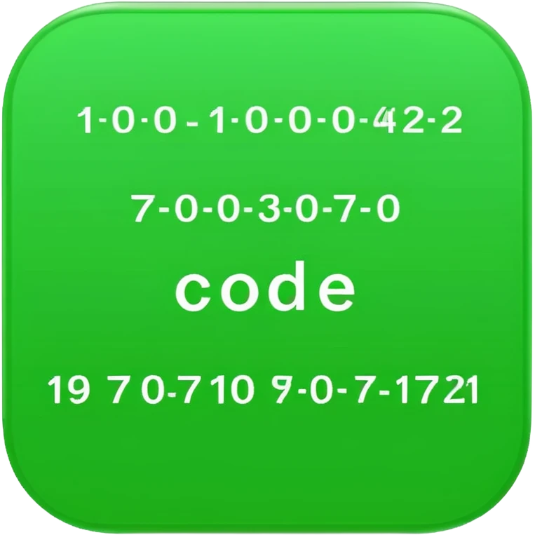 green code hacker numbers emoji