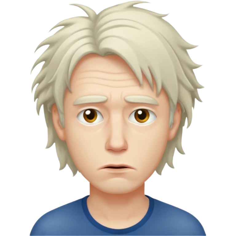 Weak man with disheveled hair emoji