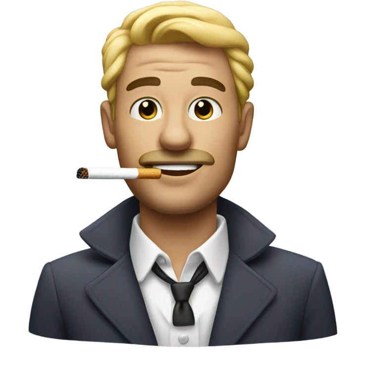 guy smoking a cigarette  emoji