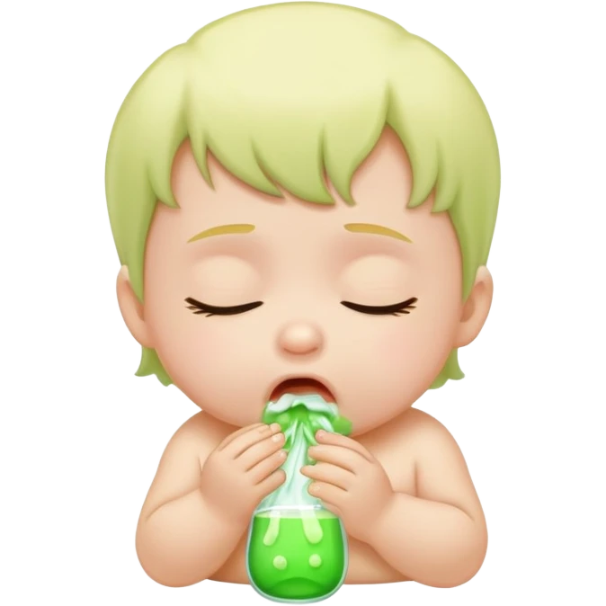 bebe vomitando verde emoji